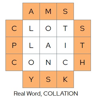 Nine to Five solved example puzzle