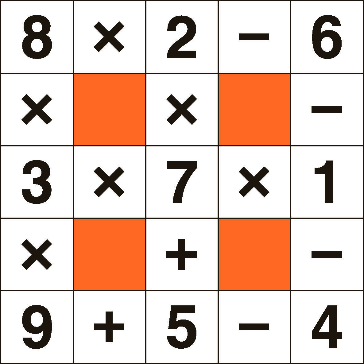 Set Square solved example puzzle